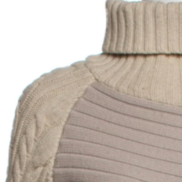 JOSEPH Chunky Wool Cable Knit Turtleneck Sweater - Picture 8 of 11